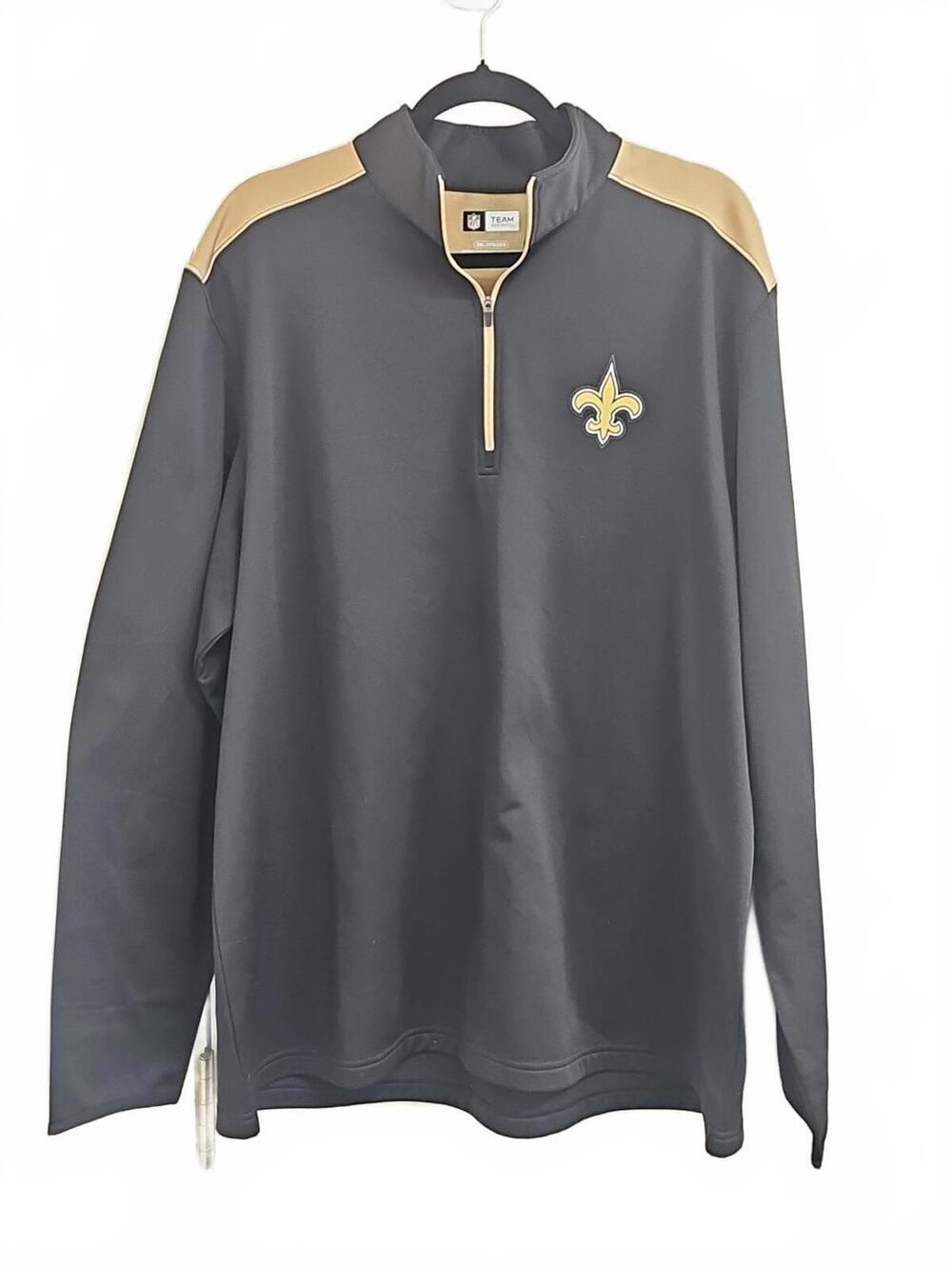 NFL Team Apparel New Orleans Saints quarter zip pullover Men's Size 2XL
